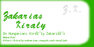 zakarias kiraly business card